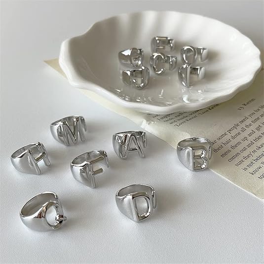 Minimalist Name Initial Ring - Image 8