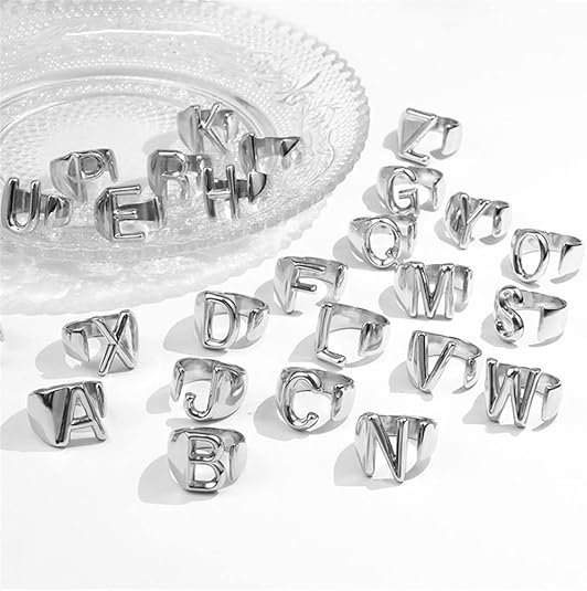 Minimalist Name Initial Ring - Image 7